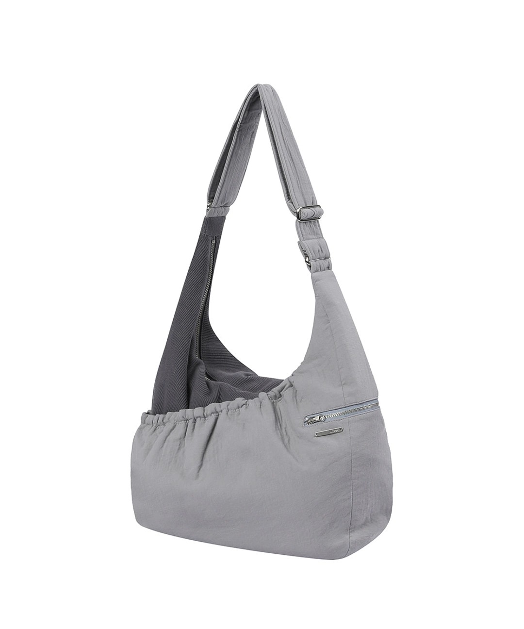 미세키서울 Ribbed layered cross bag CHARCOAL 상품 이미지 2