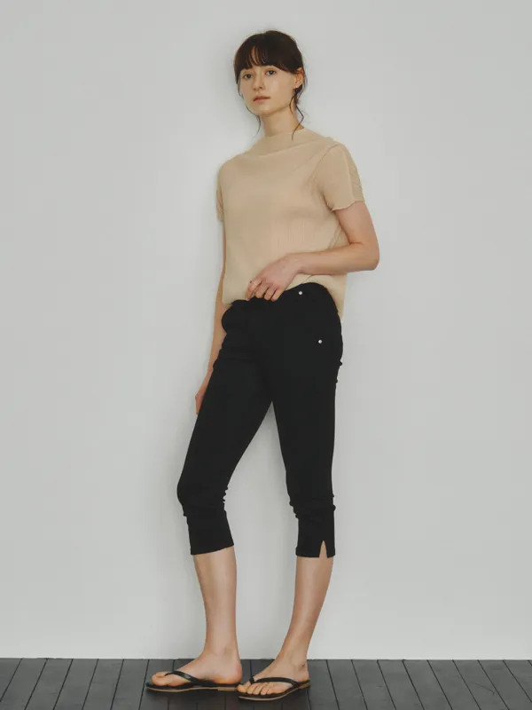 Soft Curve Capri Pants_Black