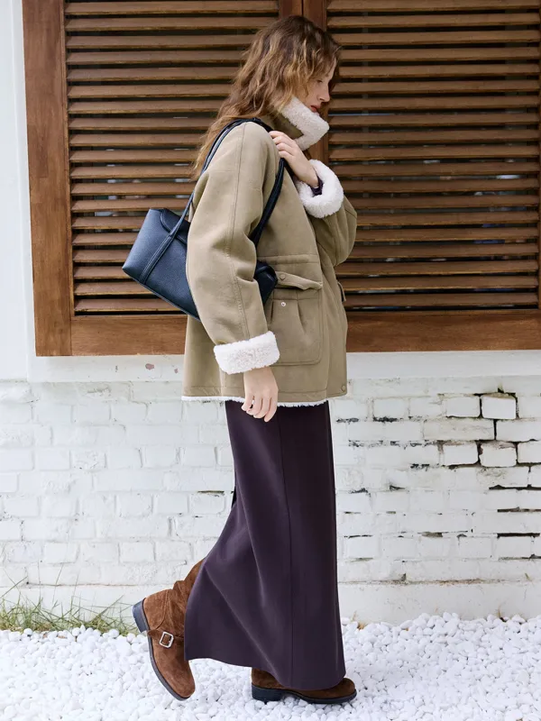 A HIGH NECK REVERSIBLE MUSTANG_BEIGE