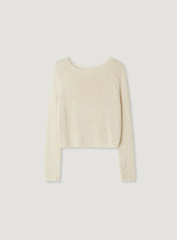 NEFF LINEN CROP KNIT_NATURAL