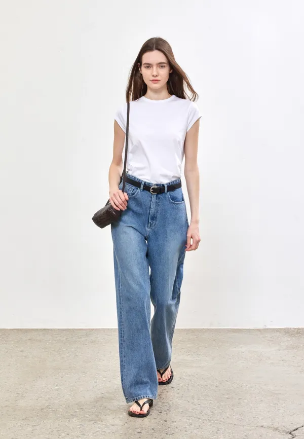STRAIGHT MEDIUM BLUE DENIM