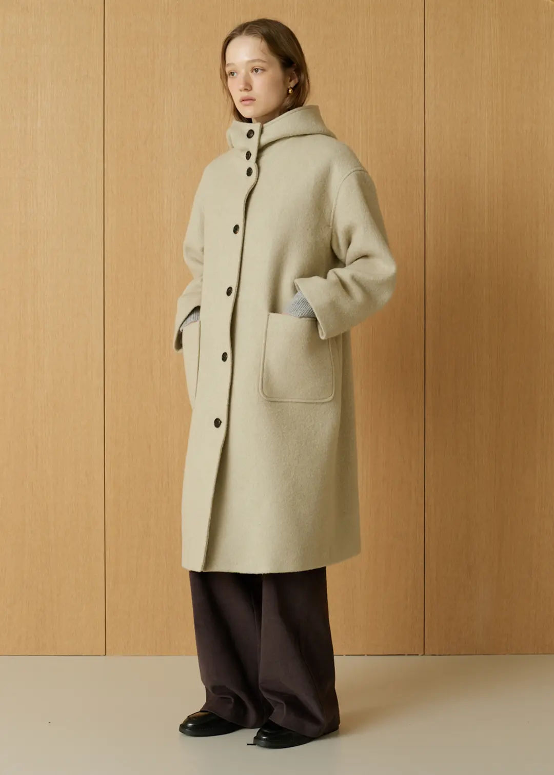 더라이 Hooded Coat(Beige) 상품 이미지 2