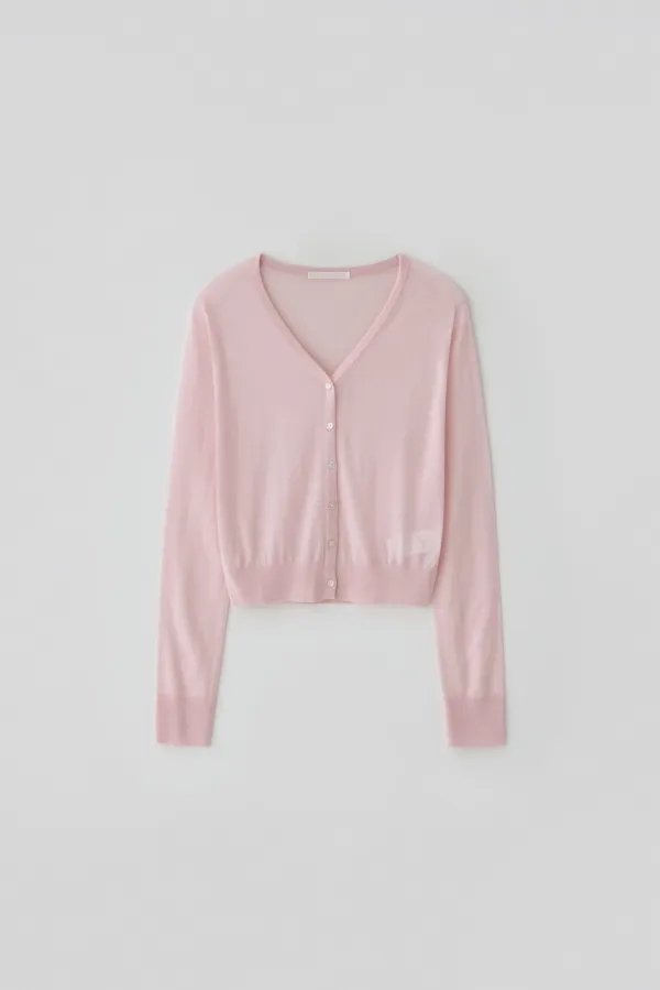 (1st re-stock) T/T Silk sheer cardigan (pink)