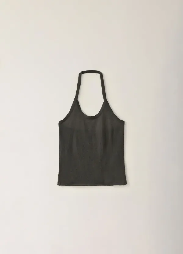 Kid Halter Knit Vest - Charcoal (10월 말 순차배송)