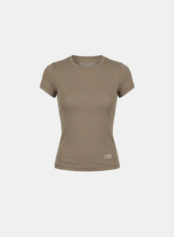 [w-tee26-053] BS Cotton Jersey Fitted Short Sleeve T-Shirt - Tobacco