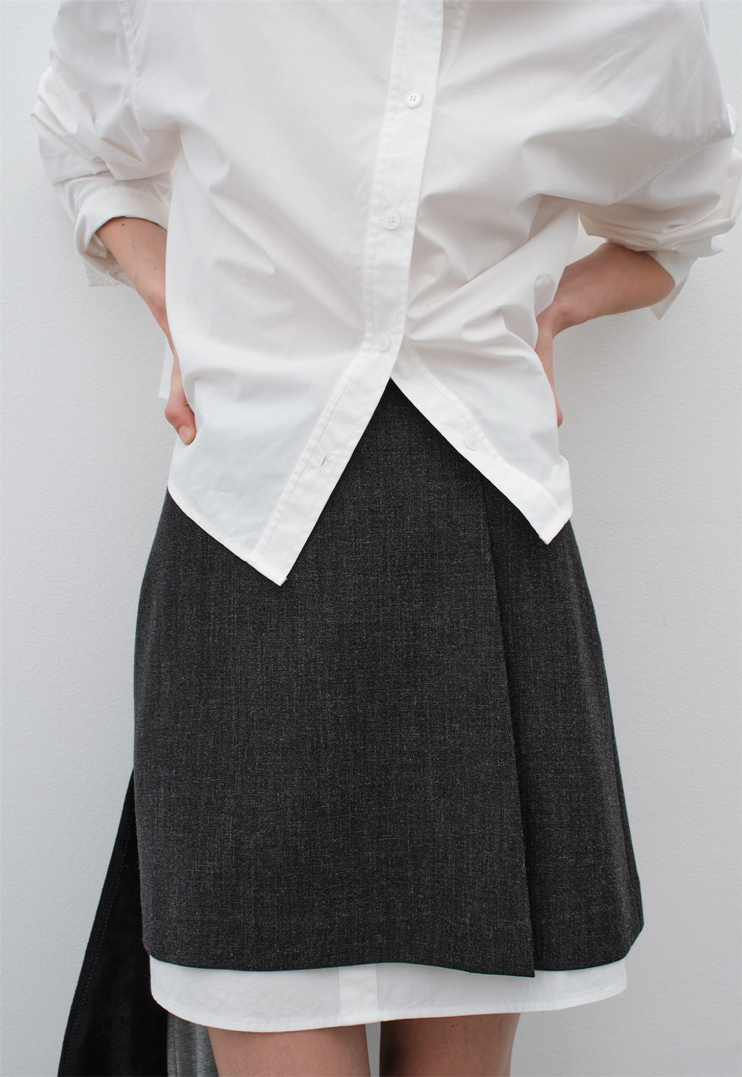 아뜰리에 나인 (SK-5041)MOA SHIRT LAYERED MINI SKIRT 상품 이미지 3