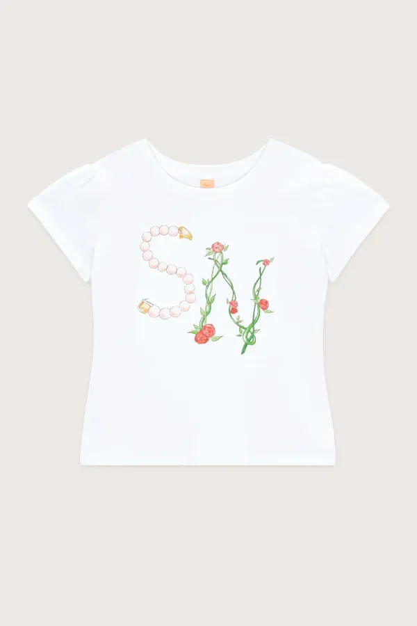 SN Flower Puff T-Shirt (White)