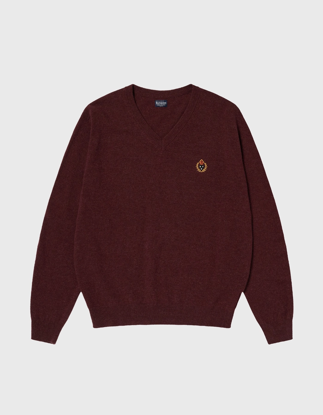 헤리티지플로스 CREST WOOL CASHMERE V-NECK / Burgundy 상품 이미지 1