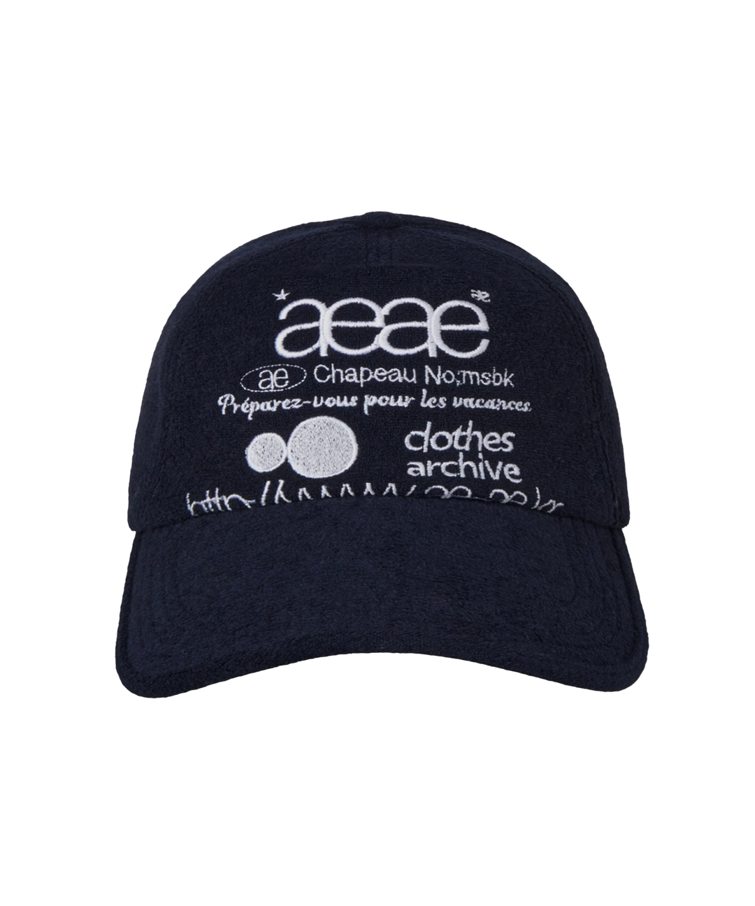 에이이에이이 WEB LOGO FLEECE CAP [NAVY] 상품 이미지 2