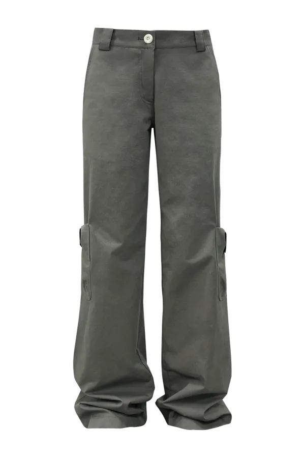 BOW CARGO PANTS (STONE GRAY)