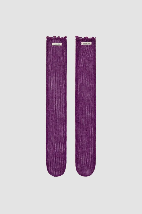 METALLIC KNEE SOCKS_PURPLE