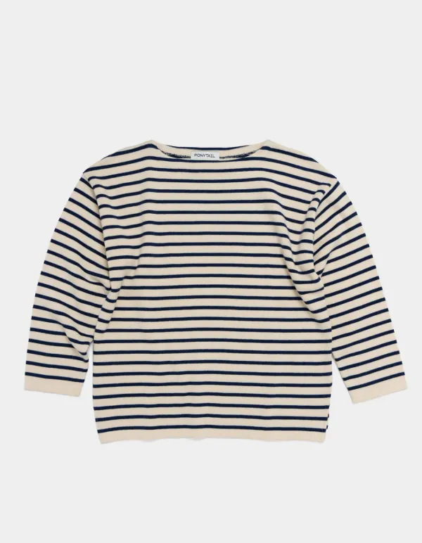 Côte Bateau Stripe Knit (Butter & Navy)