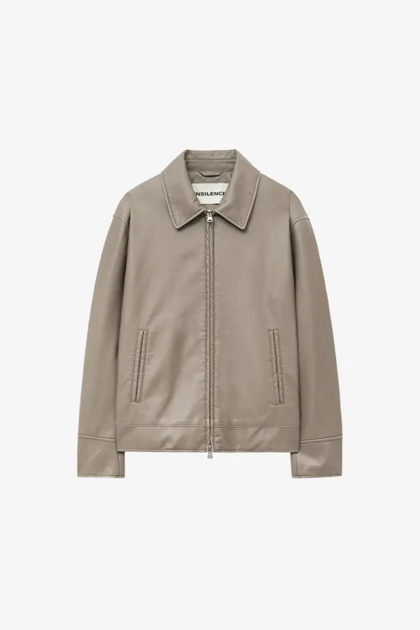 피그먼트 포우 레더 점퍼 BEIGE