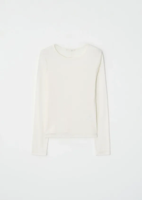 soft wool tencel tee-cream