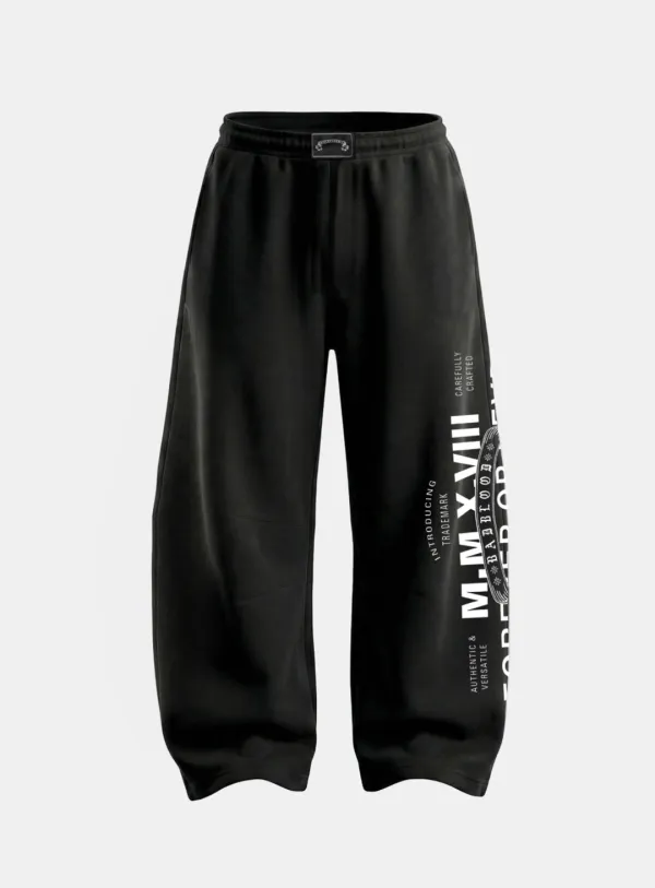 [w-pts26-051] Viper 2-Way Curved Fit Joggers  - Black
