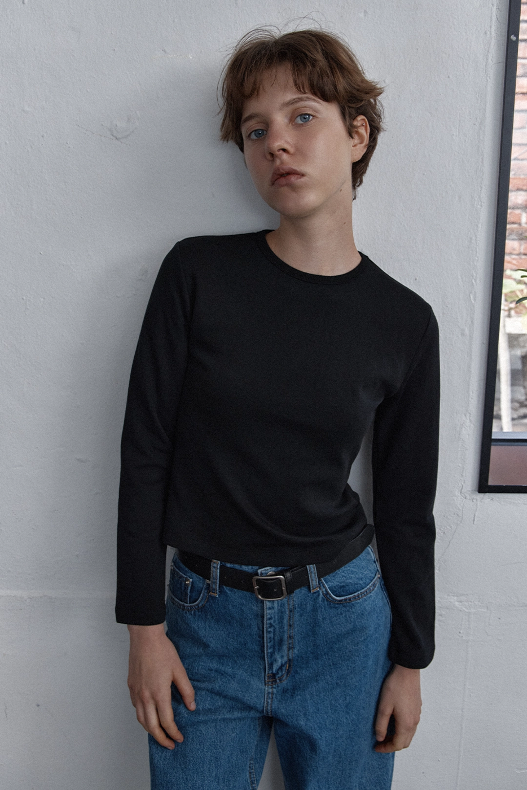브렌다 브렌든 alldy long tee - black 상품 이미지 2
