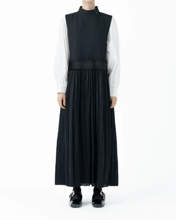 high neck pleats dress (open, 단독 주문 시 선발송)