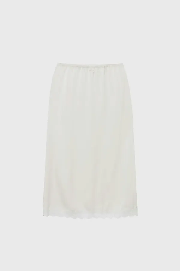 Silky lace skirt