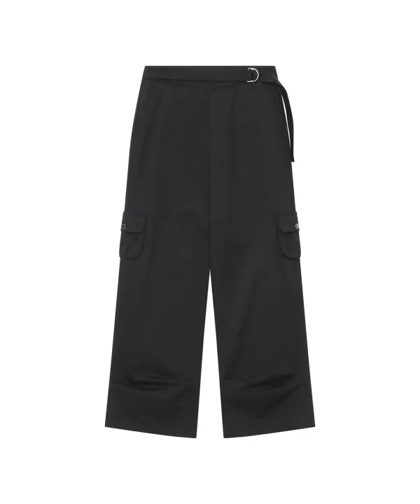 Belted cargo pants BLACK