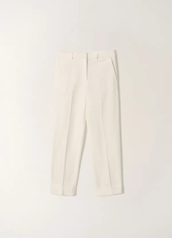 2ND / Frame cuff trousers (White)