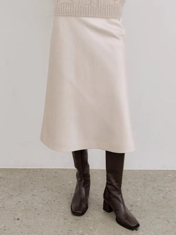 MARRY BIAS SATIN MIDI SKIRT_2COLOR