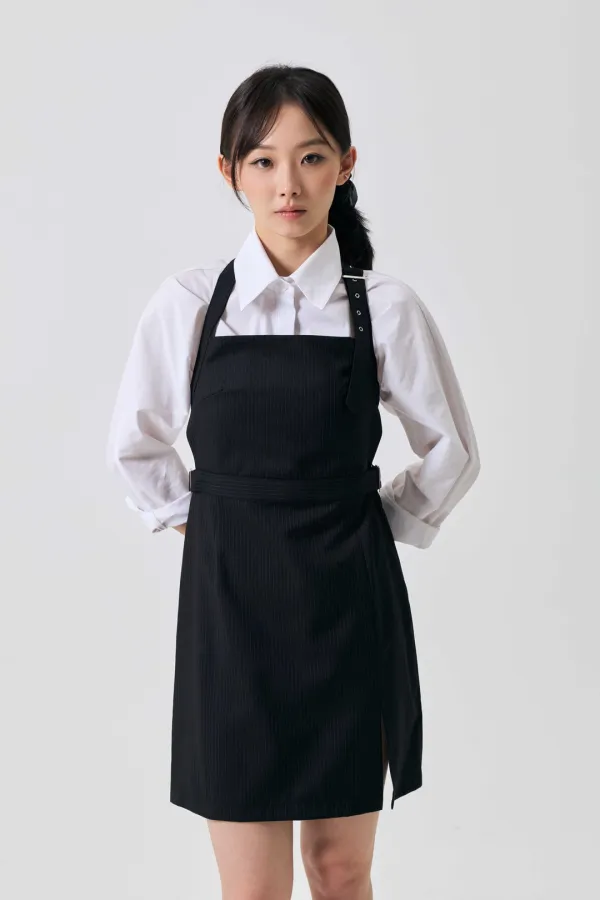 ODE BUCKLE MINI DRESS / BLACK