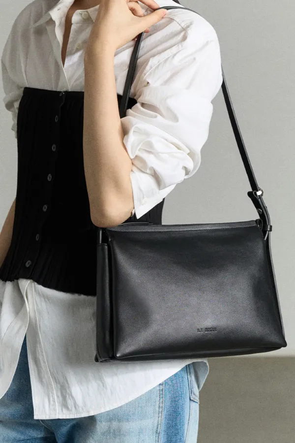 TRIO LEATHER BAG BLACK