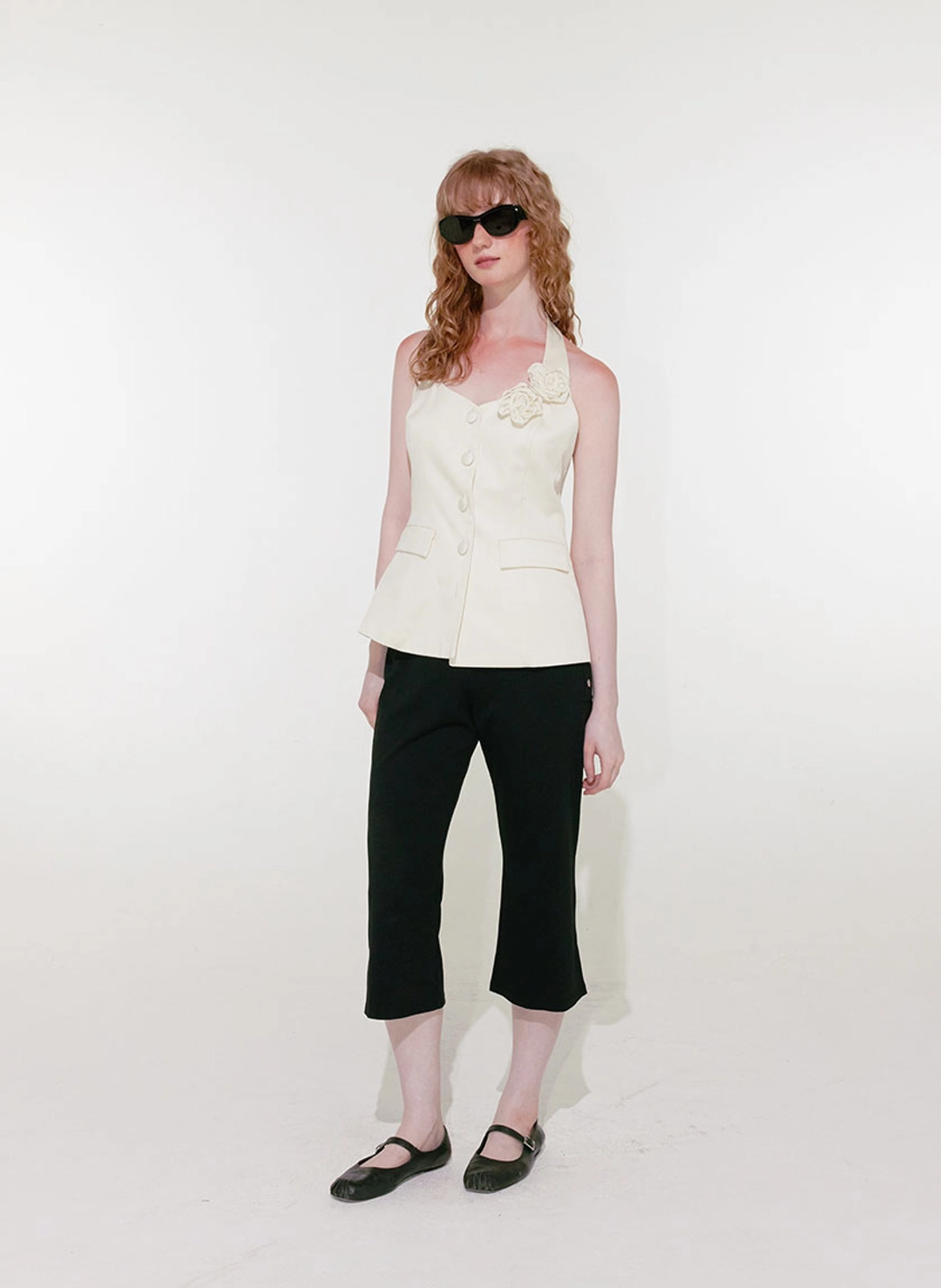 루루서울 Corsage Halter Neck Vest (Ivory) 상품 이미지 2