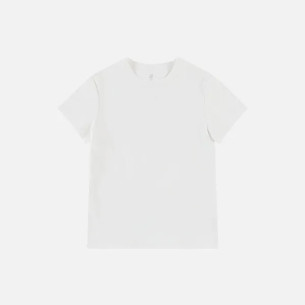 SITP5275 슬림 골지 반팔 티셔츠_Ivory