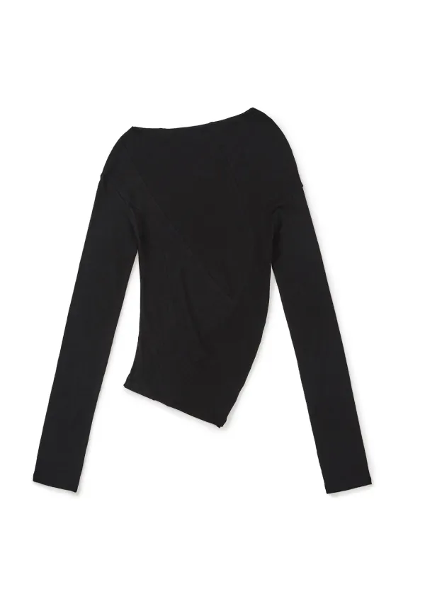 [2nd REORDER] CURVED LONG SLEEVE TOP (BLACK)
