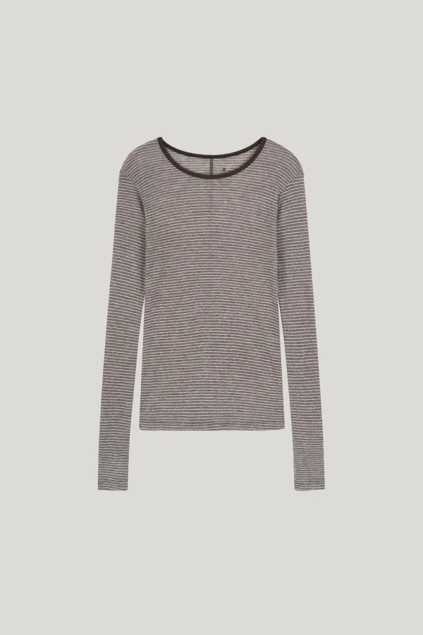 ST wool tencel t-shirt_brown