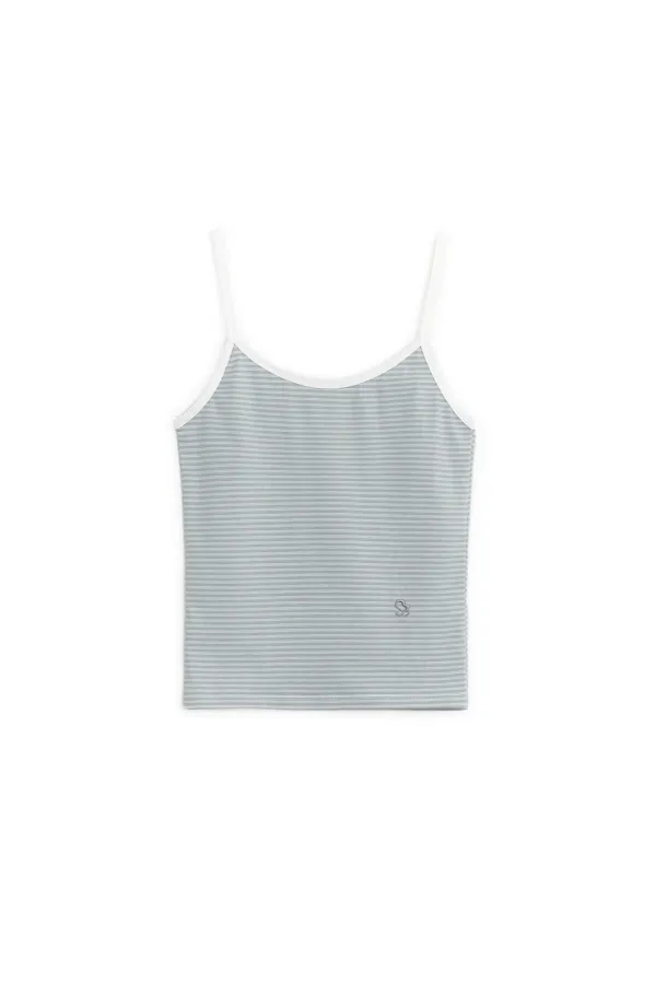 SUNBURN BASIC SLEEVELESS TOP, SKY BLUE