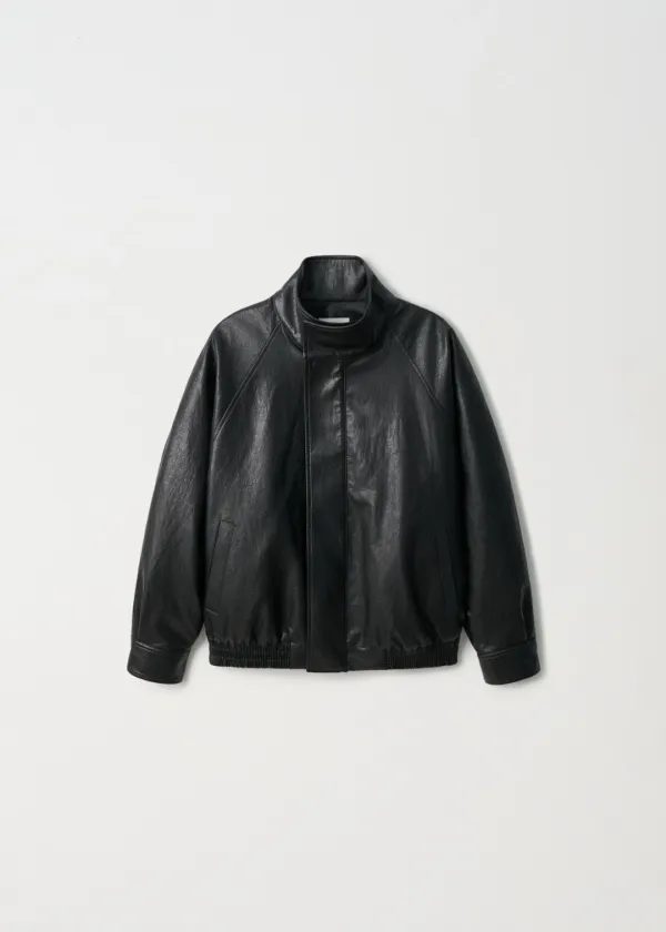Kyle High-Neck Leather Blouson_Black - 아르토