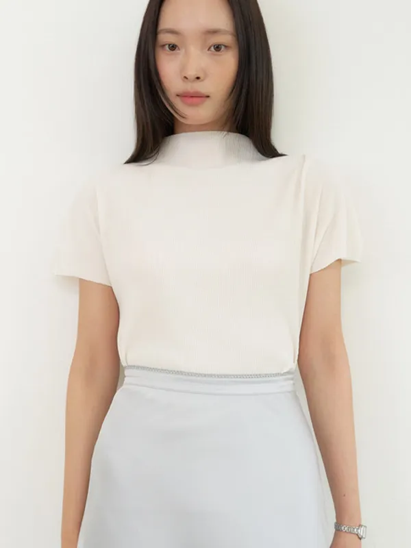Pleats Half Drape Tee_4color