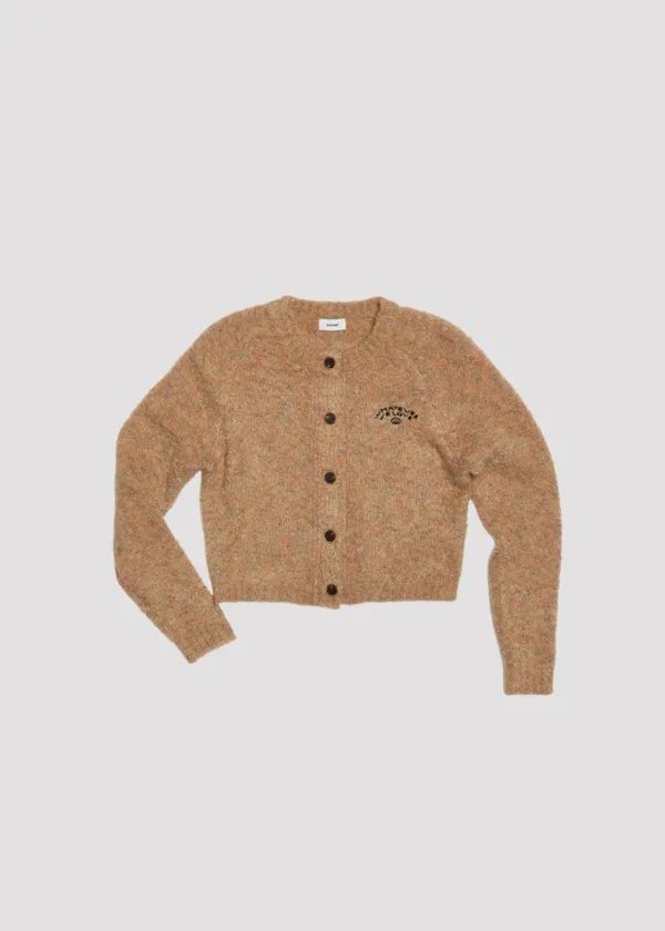 BOUCLE KNIT CARDIGAN CAMEL