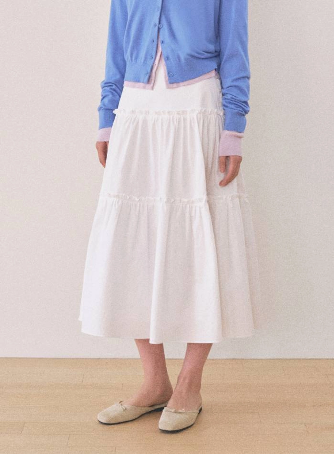 망고매니플리즈 NAIKO SHIRRING SKIRT_IVORY 상품 이미지 2
