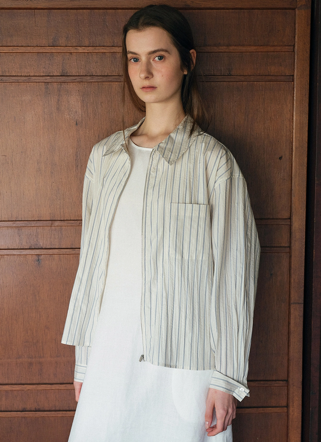르닐 Pons Stripe Zip-up (Stripe Blue) 상품 이미지 2