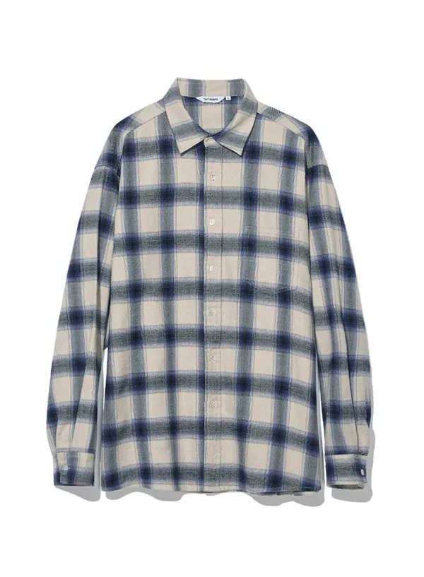 Vintage Plaid Check Shirts_Navy