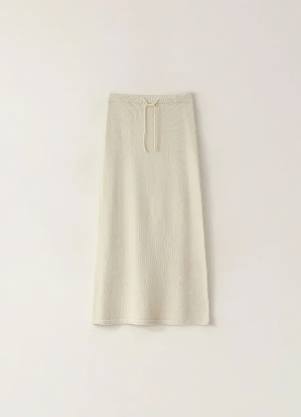 Camel String Maxi Skirt - Ivory