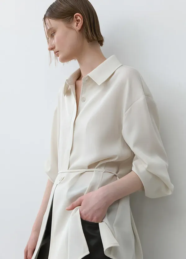 (BL-4307)LILLY SLIT POINT BLOUSE