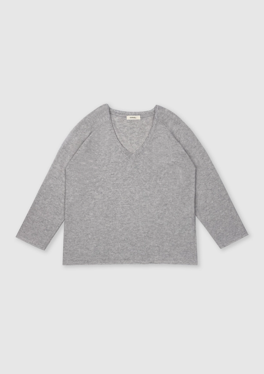 한올 Soft V-neck Knit (Gray) 상품 이미지 1
