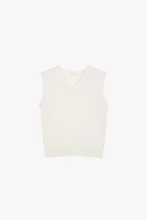 Ronel V neck Vest (Ivory)