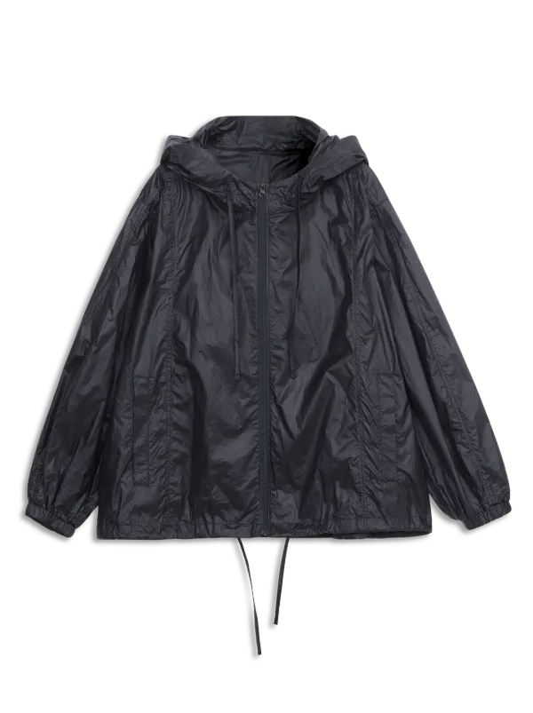 LIGHT DRAWSTRING ANORAK (BLACK)