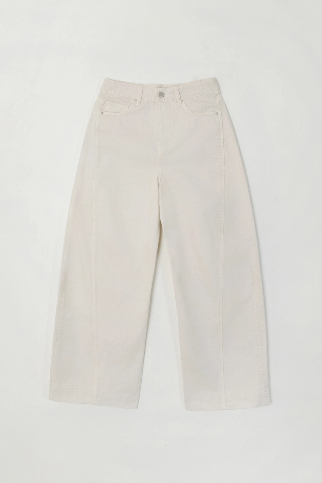 세이지먼트 ODY CURVED DENIM PANTS_LIGHT BEIGE 상품 이미지 1
