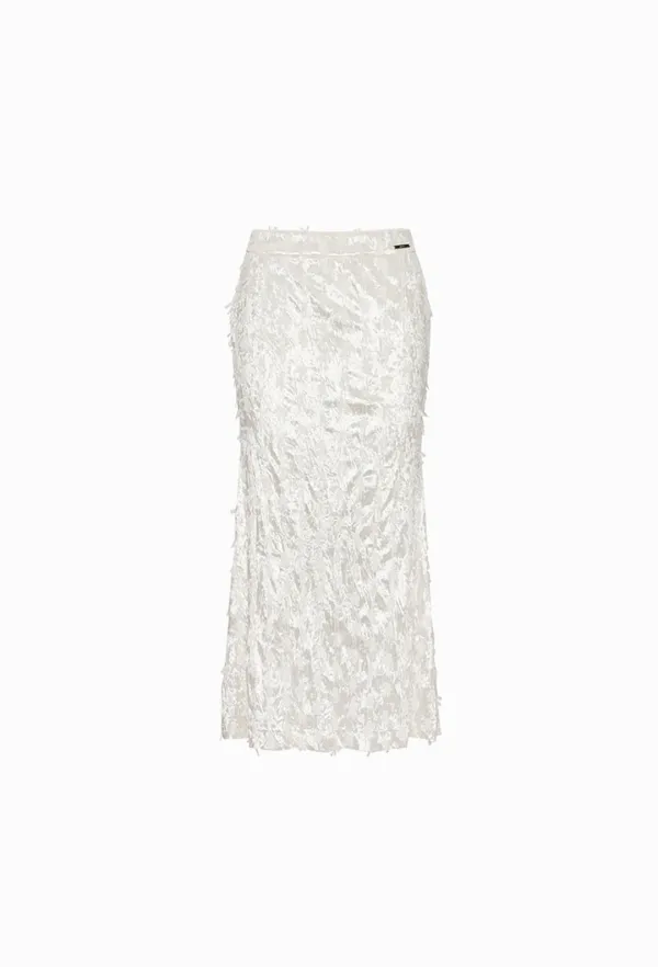 Amelia Velvet Skirt (Ivory)