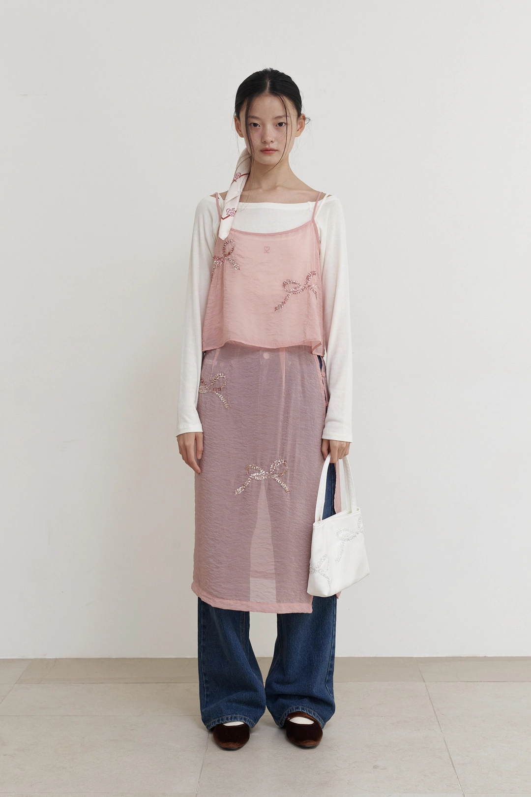 순수 Sequins Layer Top (Dusty Pink) 상품 이미지 1