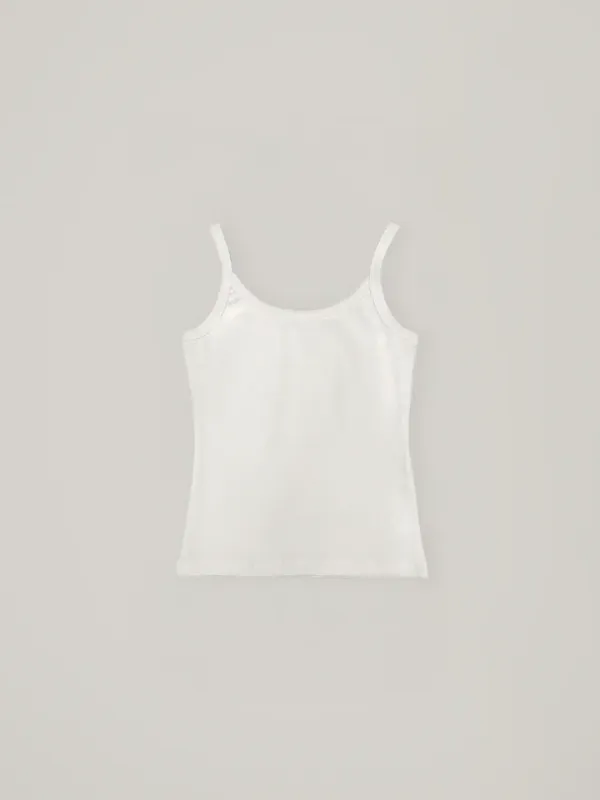 Basic sleeveless top - White