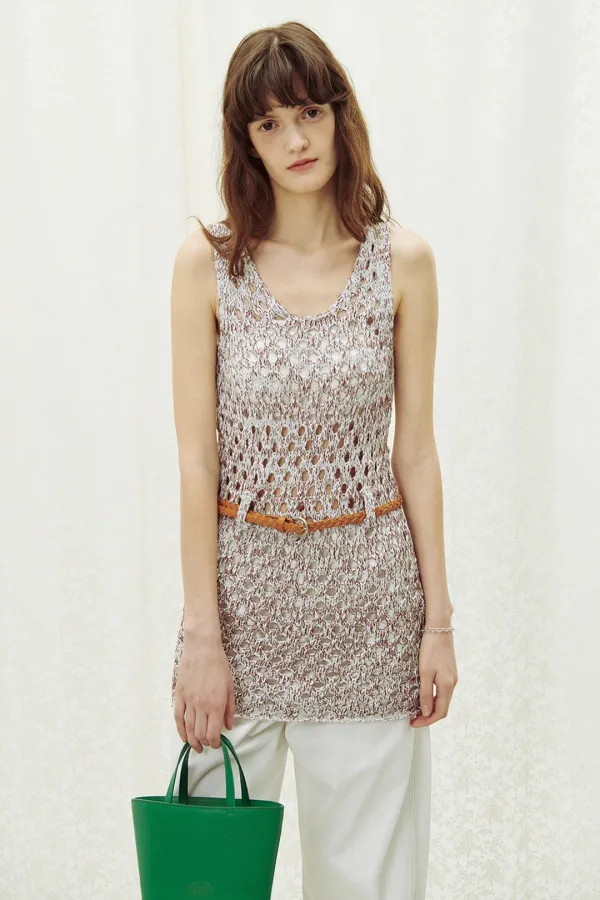 Netting Mini Dress (Ivory)
