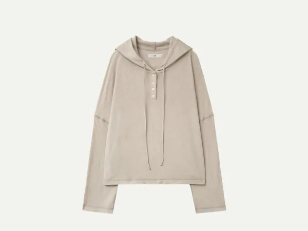 Via Rico hoodie waffle T-shirt (Light beige)