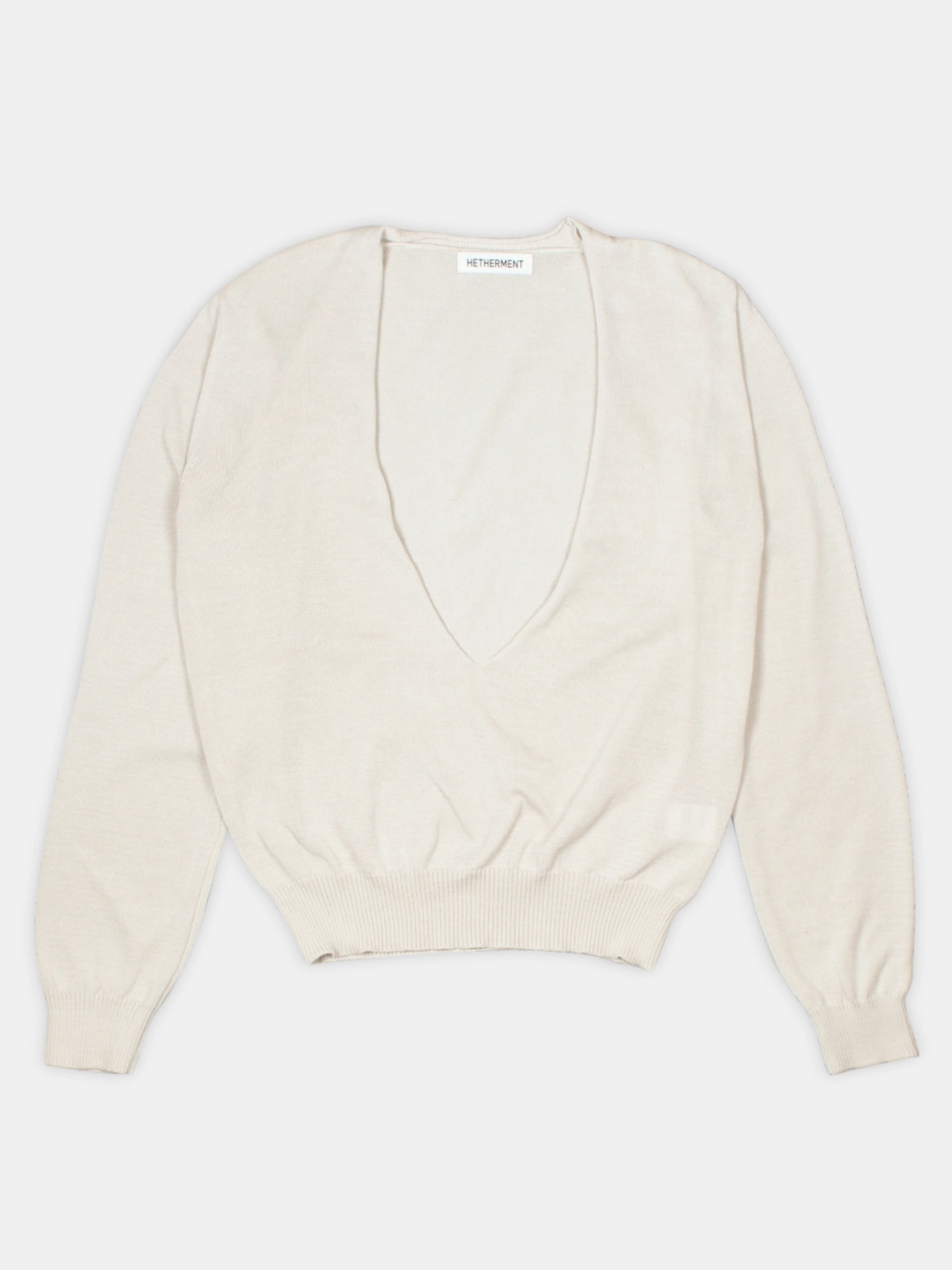 헤더먼트 v neck layered knit (soy milk) 상품 이미지 1